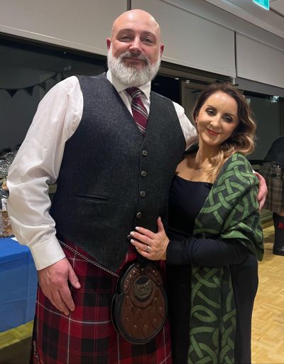 For Pugwash:  Colin and Katrina at a Burns night supper.
