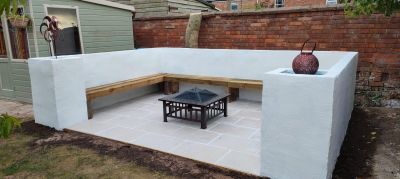 Misty's new patio and fire pit
