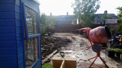 Misty's garden before the work
