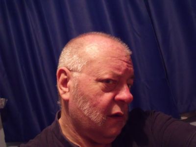 Bloody hard to do a selfie with a 35mm camera
BBB trying to display the mutton chops he is growing to stop the sleep apnoea mask from chafing
