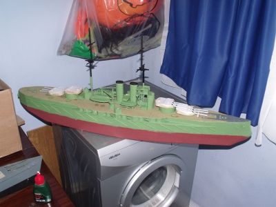 SMS Viribus Unitis, and YES, they did paint their battleships green
picture of my R/C ship 85% done
