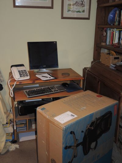 Fisherman's new  computer chair....
