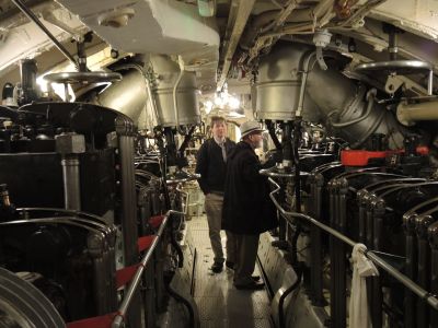 The engine room  in the submarine @ Portsmouth
