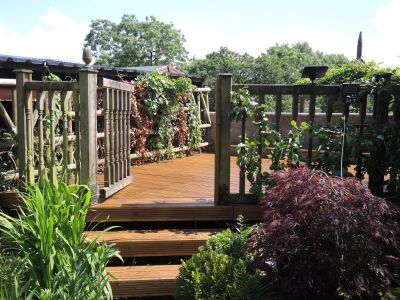 New  decking  painted  by ME !!  ( the  decking not  the picture )
