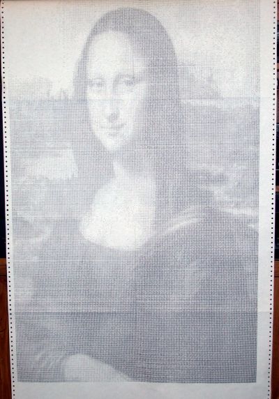 the ASCII re-creation of the Mona Lisa 
i had to upload this work of art
